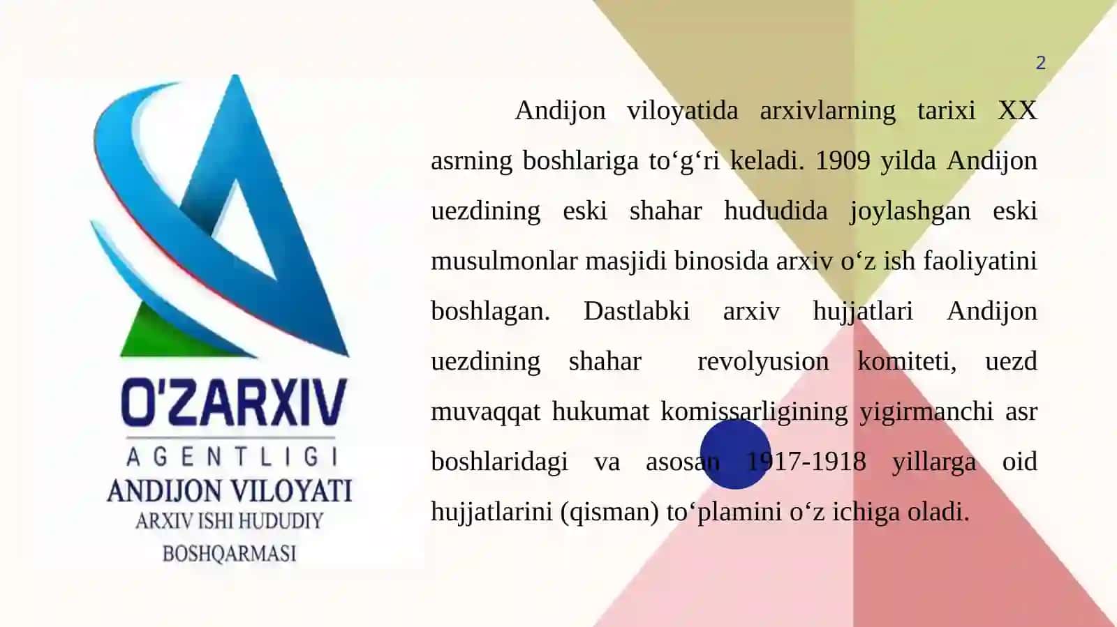 andijon viloyati davlat arxivi 2