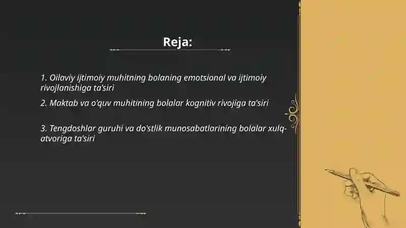 Ijtimoiy muhitning bola rivojiga taʼsiri dinamikasi 2