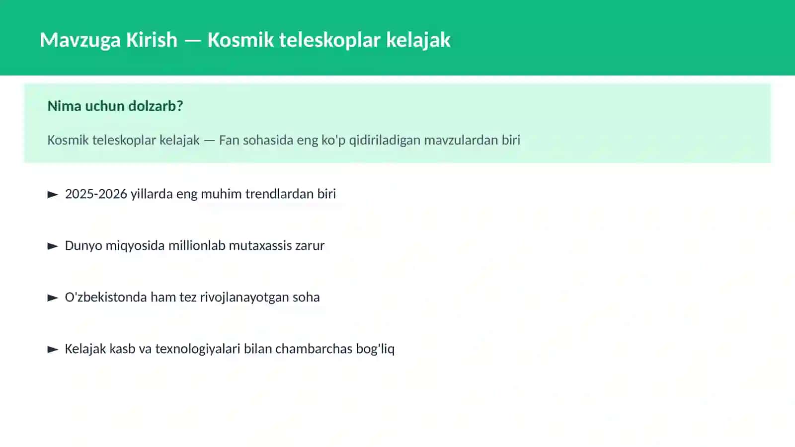 KOSMOSNI TADQIQ 2