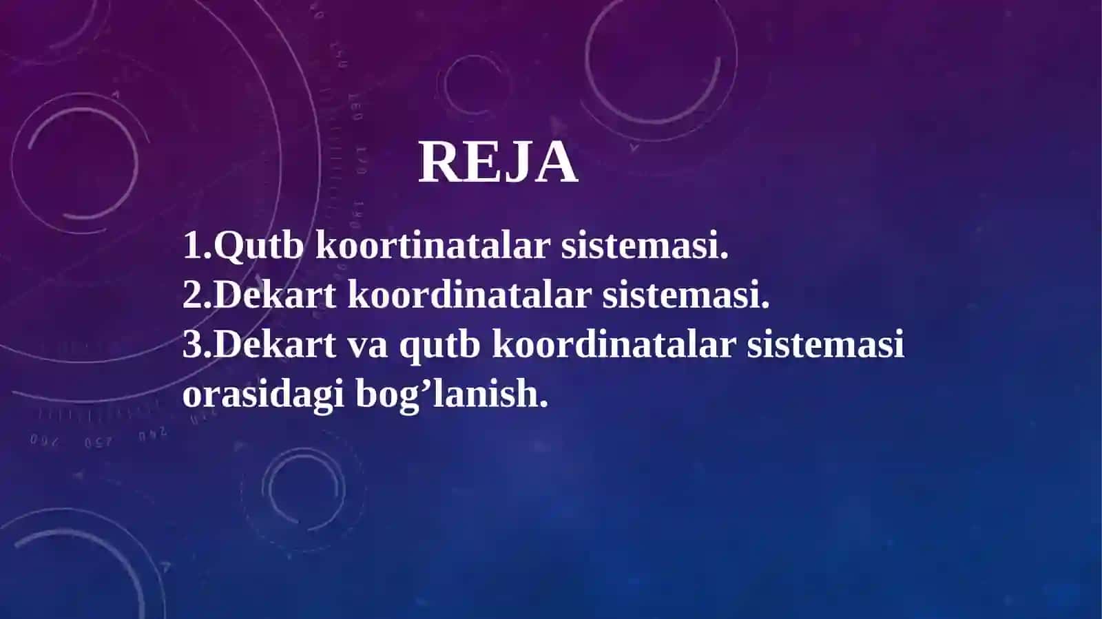 Dekart va qutb koordinatalari 2