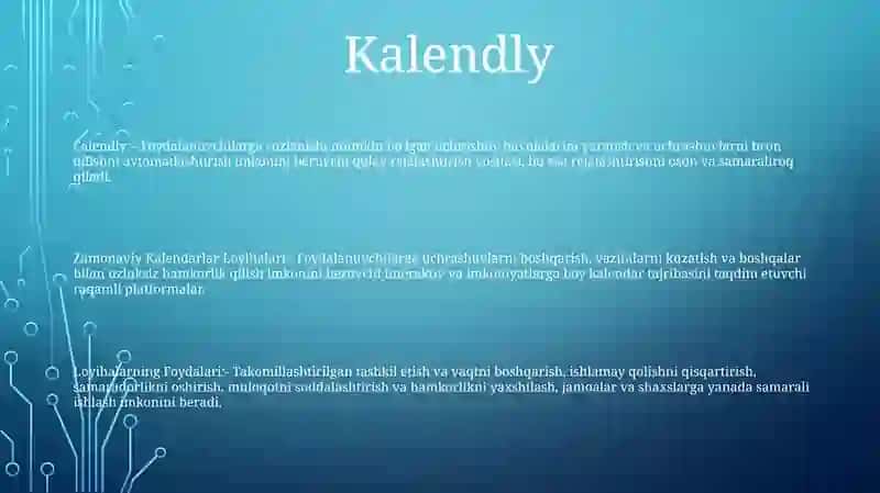 Zamonaviy Kalendarlar Loyihalari 2