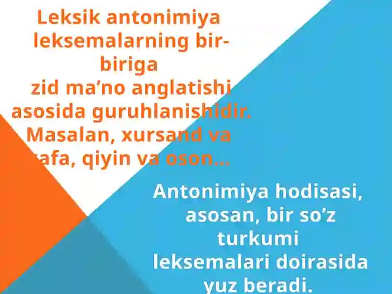 Leksik antonimiya 2