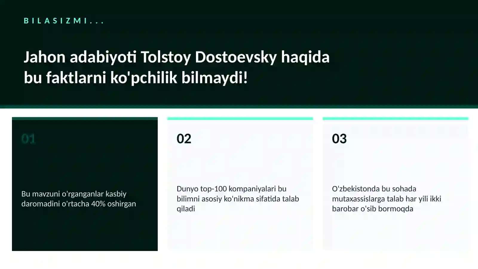 Jahon adabiyoti Tolstoy Dostoevsky 2