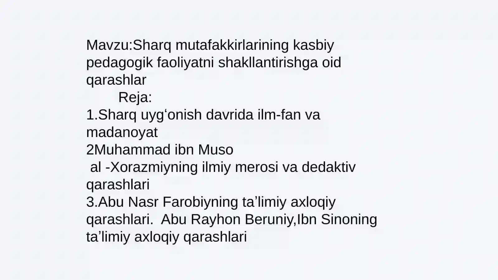 B.T. yoʻnalishi slaydi 2