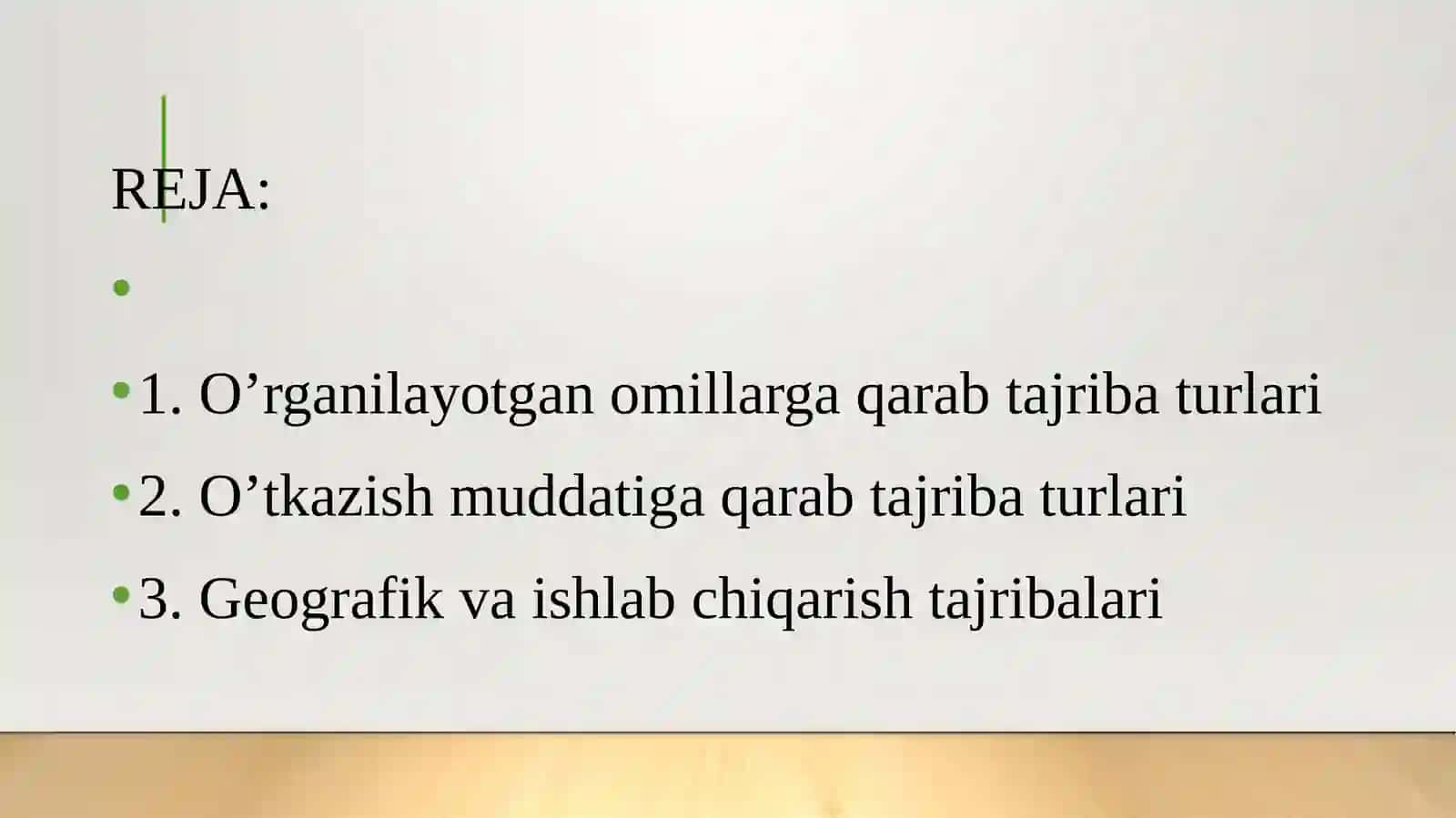 DALA TAJRIBALARINING TURLARI 2