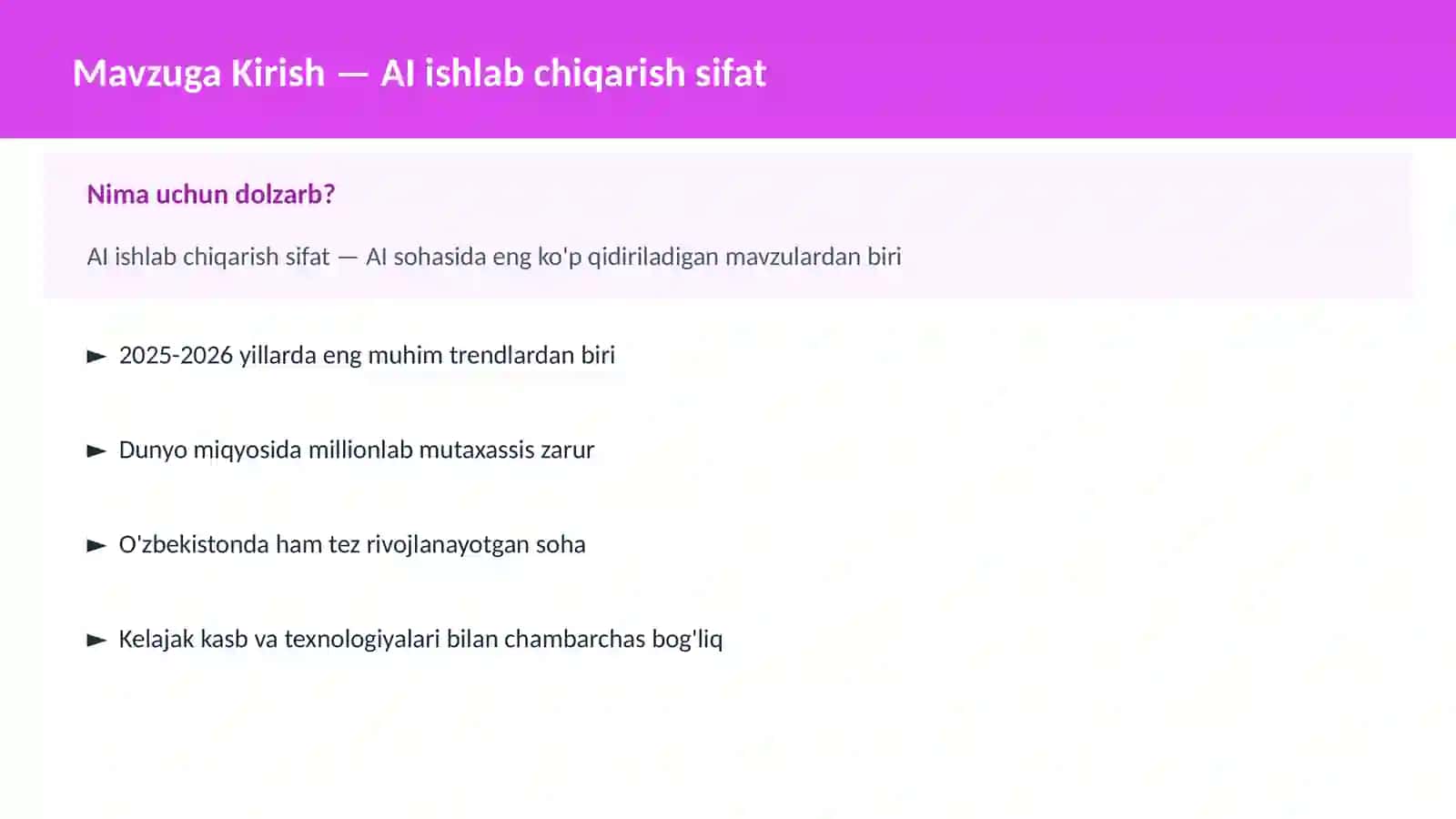 AI ishlab chiqarish sifat 2