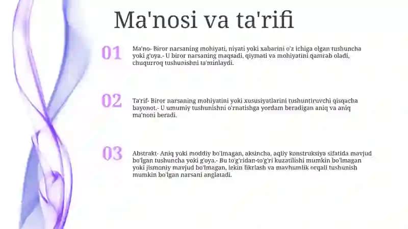 Ma'nosi va ta'rifi 2