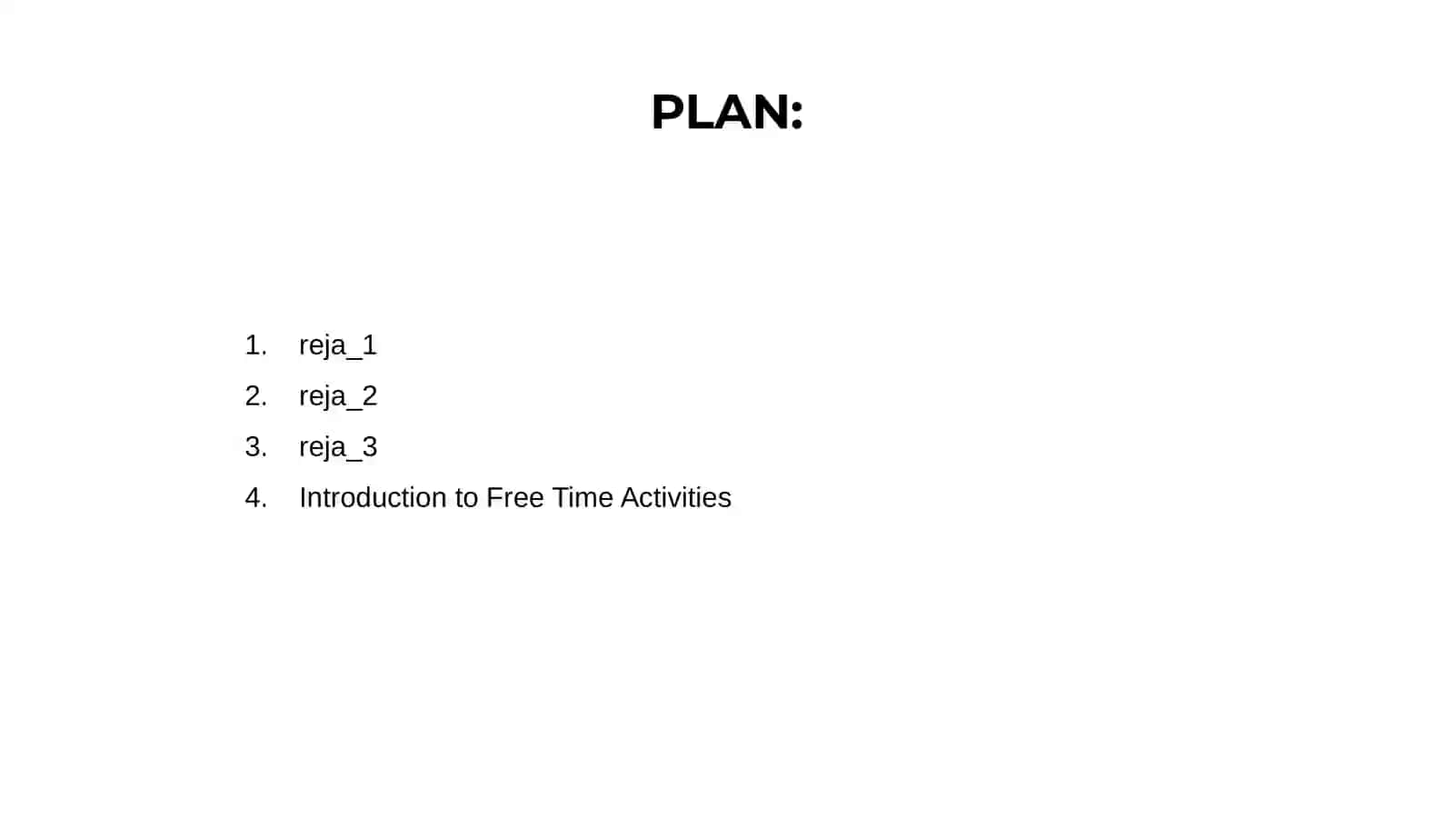Introduction to Free Time Activities 2