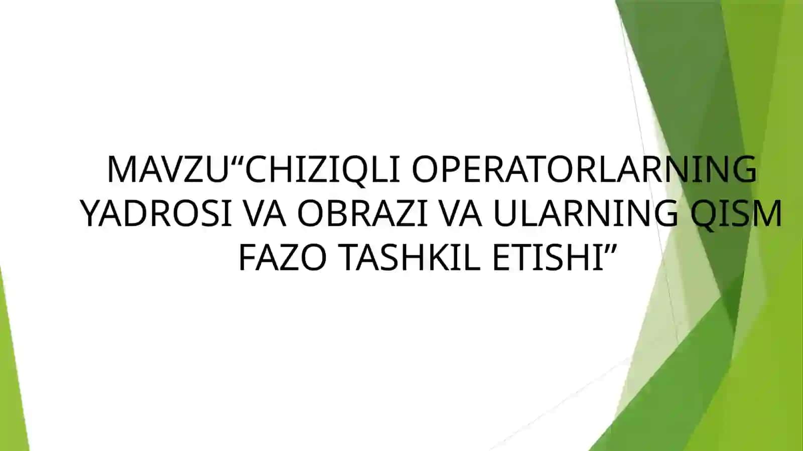 Algebra kursi 2