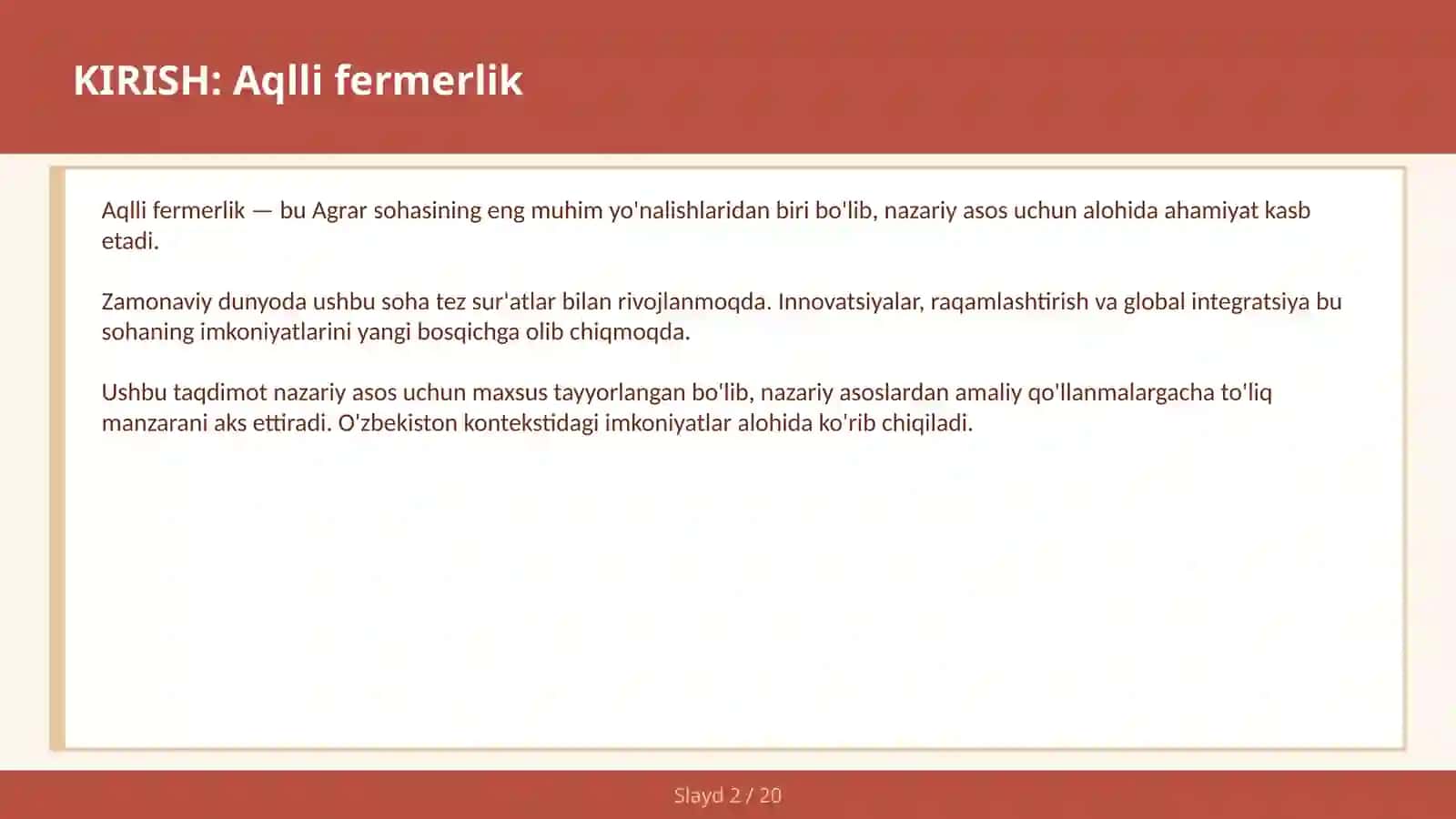 Aqlli fermerlik 2