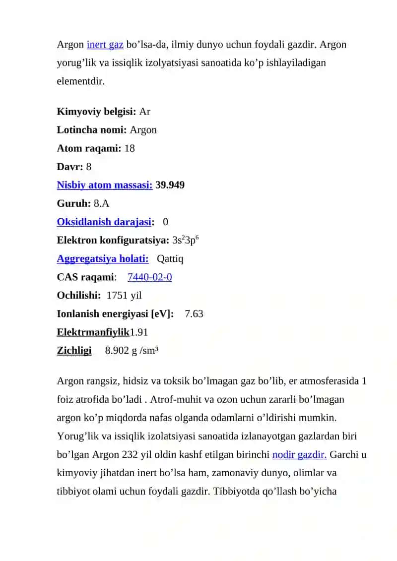 Argon elementi 2