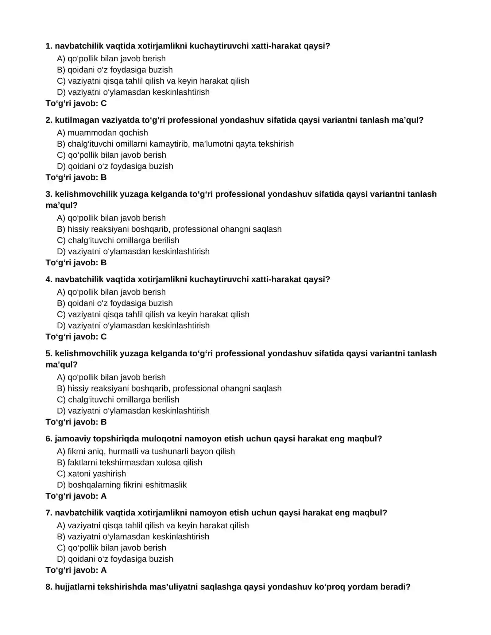 1000 TA PSIXOLOGIK TESTLAR TO‘PLAMI 2