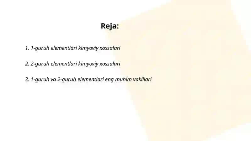 1-guruh elementlari kimyoviy xossalari 2