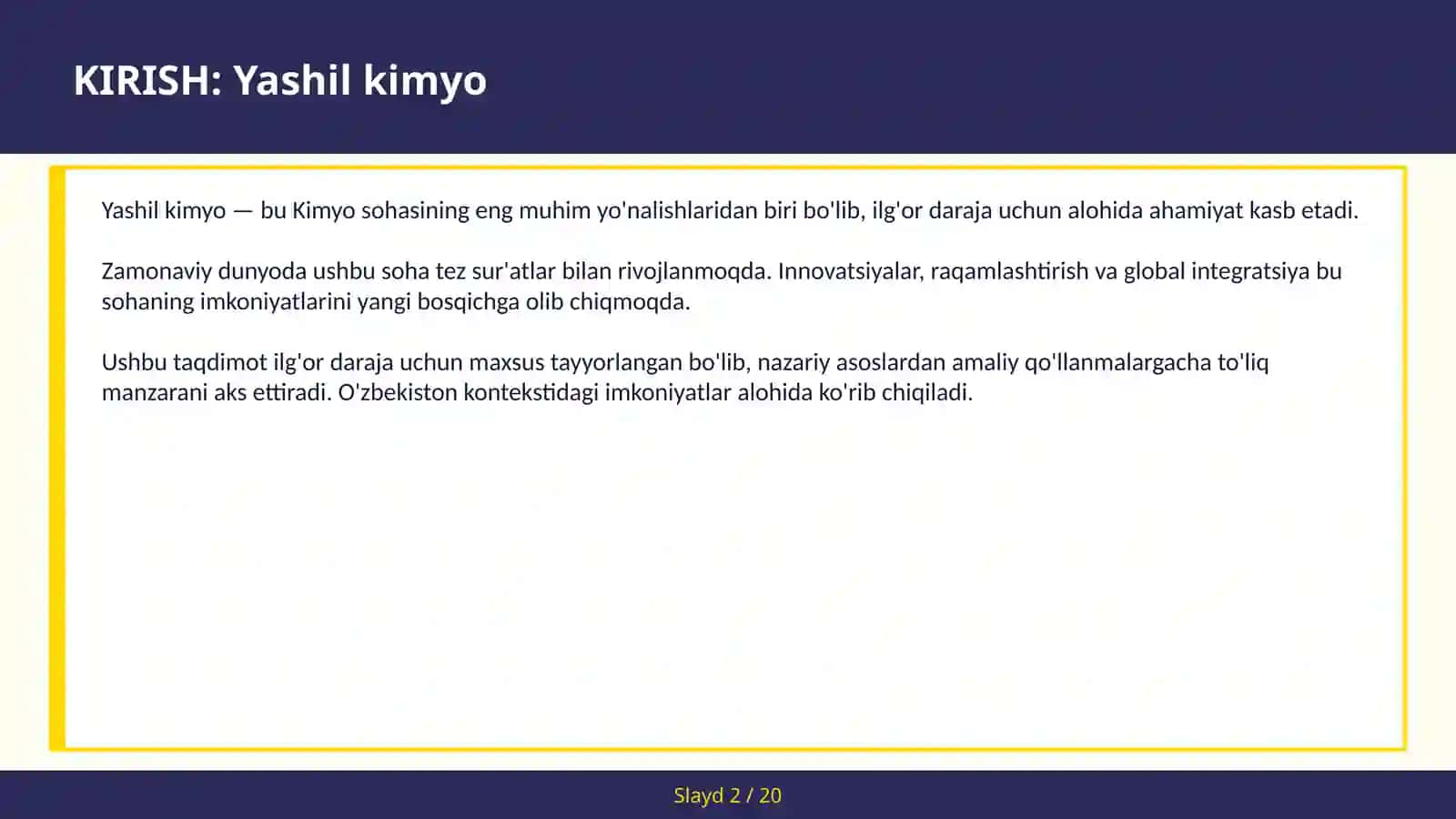 YASHIL KIMYO 2