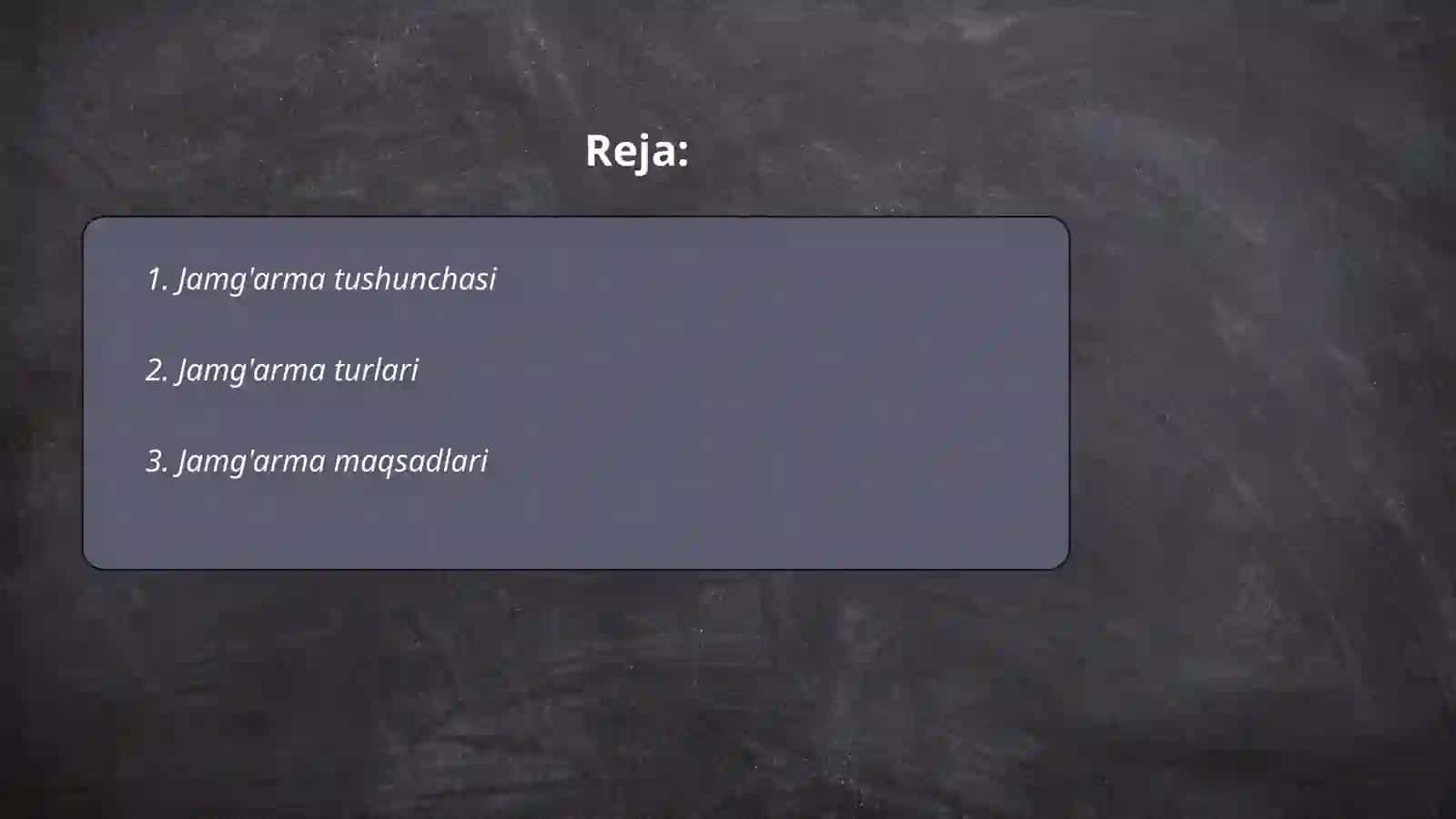 Jamg'arma va uning hajmiga ta'sir etuvchi omillar 2