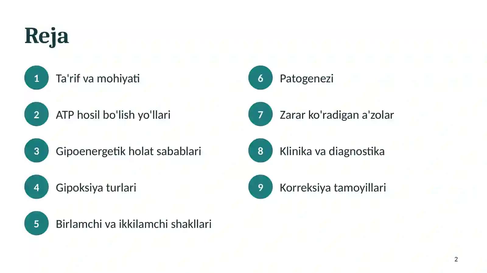 Gipoenergetik holatlar 2