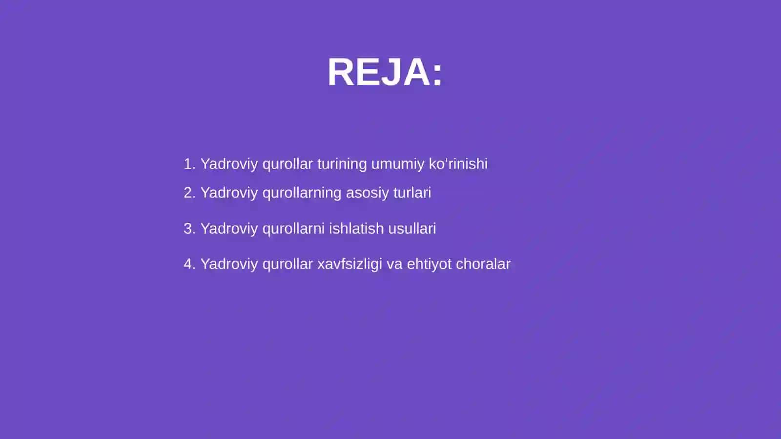 Yadroviy qurollar turi va qõllanish usullari 2