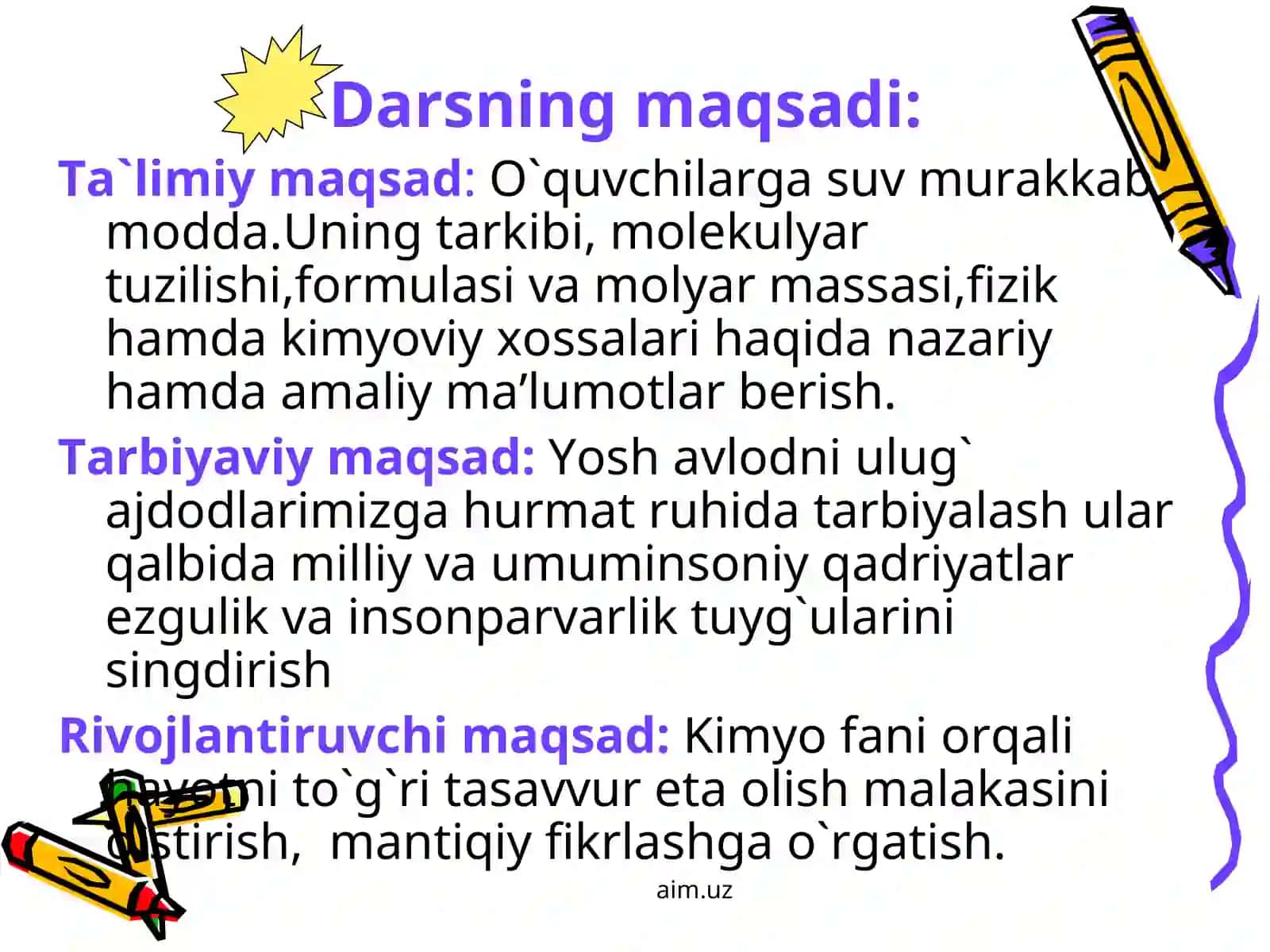 Suv-murakkab modda. Uning elementar tarkibi 2