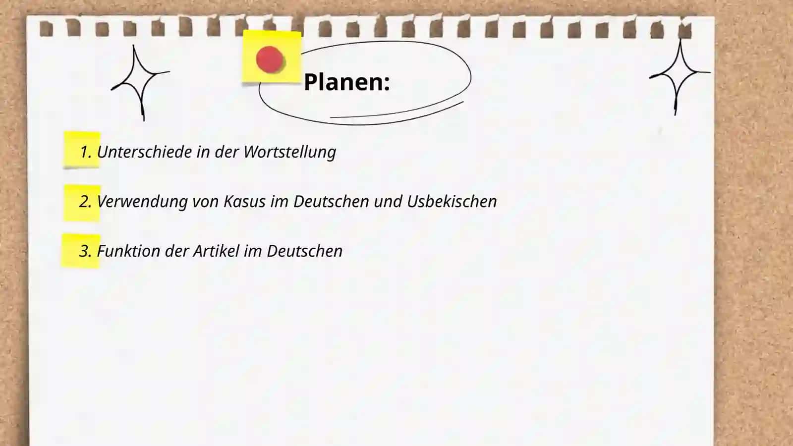 Syntax im Deutschen und in Usbekischen 2