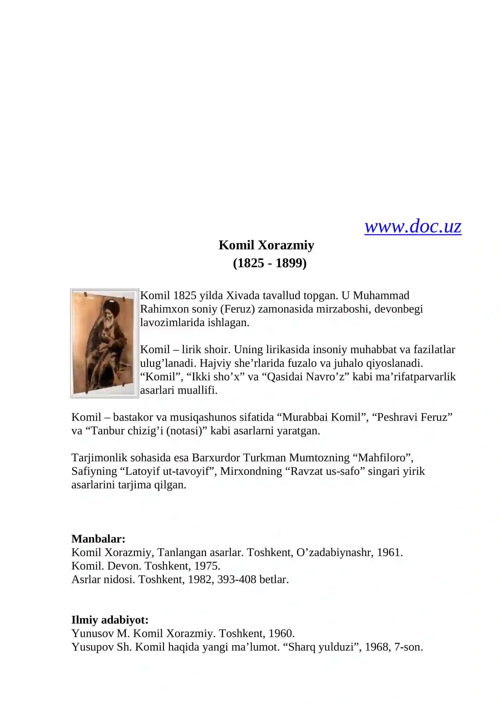 Komil Xorazmiy 2