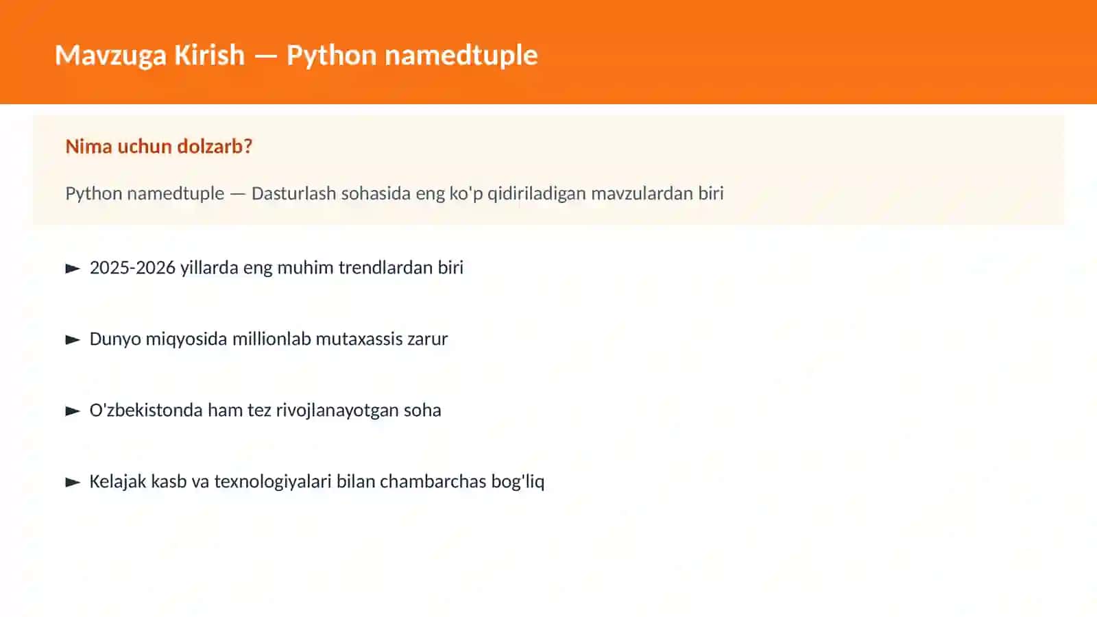 DASTURLASH | PYTHON DASTURLASH 2