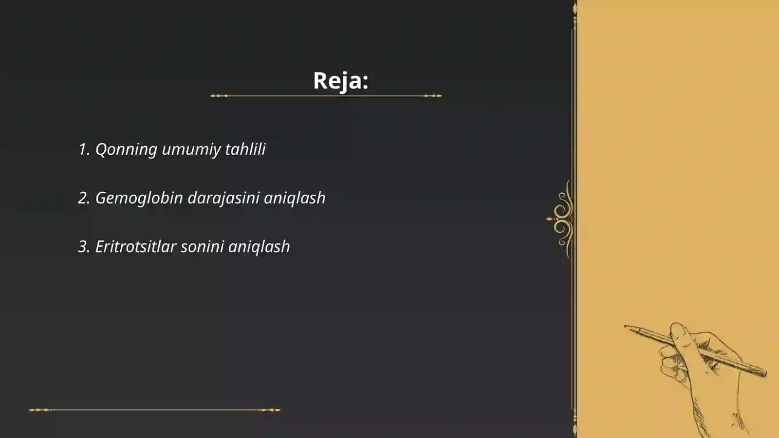 Qonning umumiy tahlili 2
