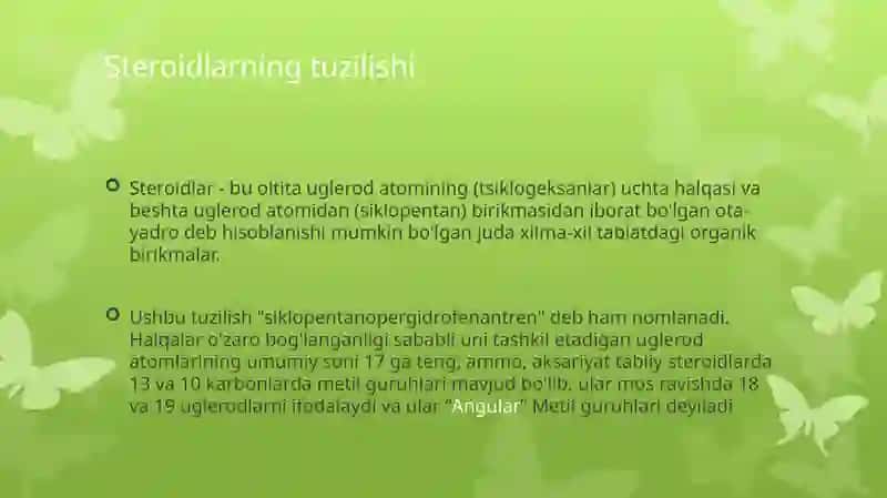 Steroidlar to'lqinlari 2