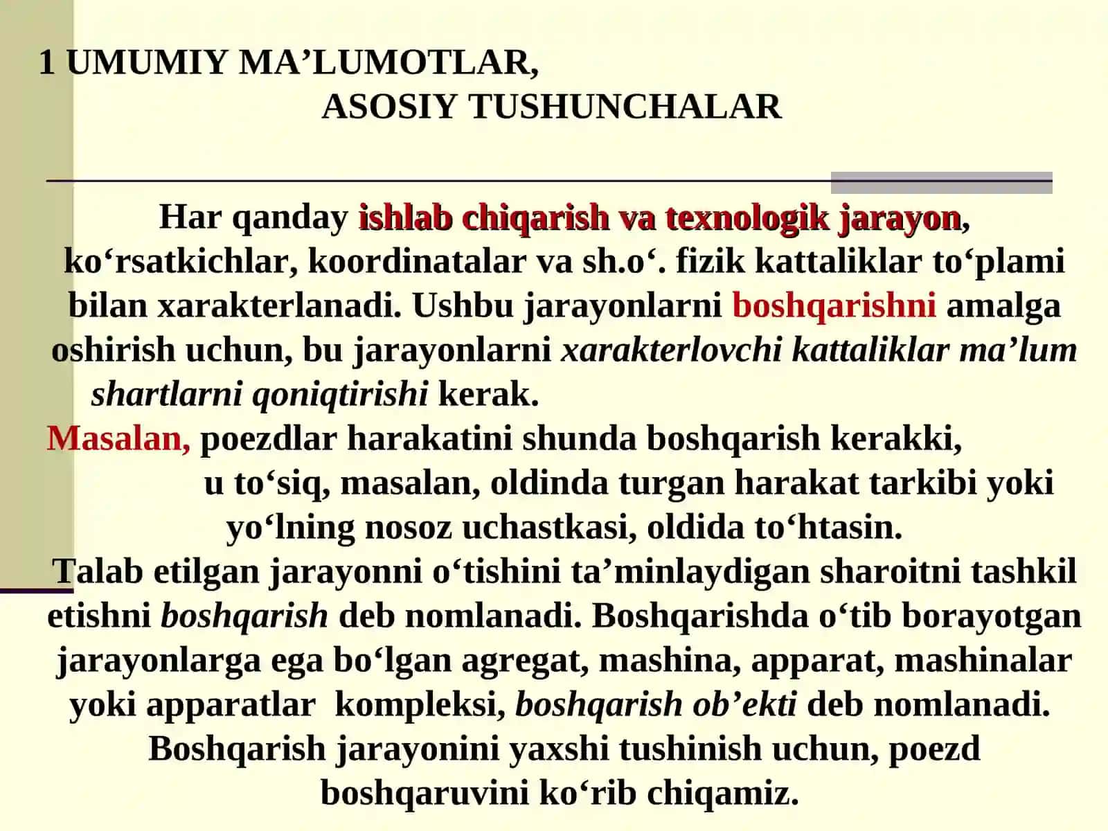 CHIZIQLI AVTOMATIK BOSHQARISH TIZIMLARI 2