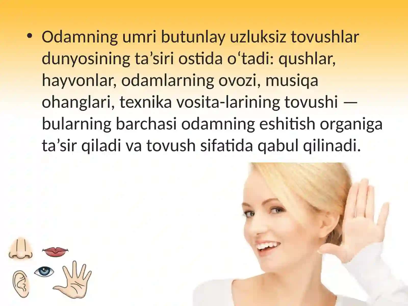 Eshitish gigiyenasi. 2