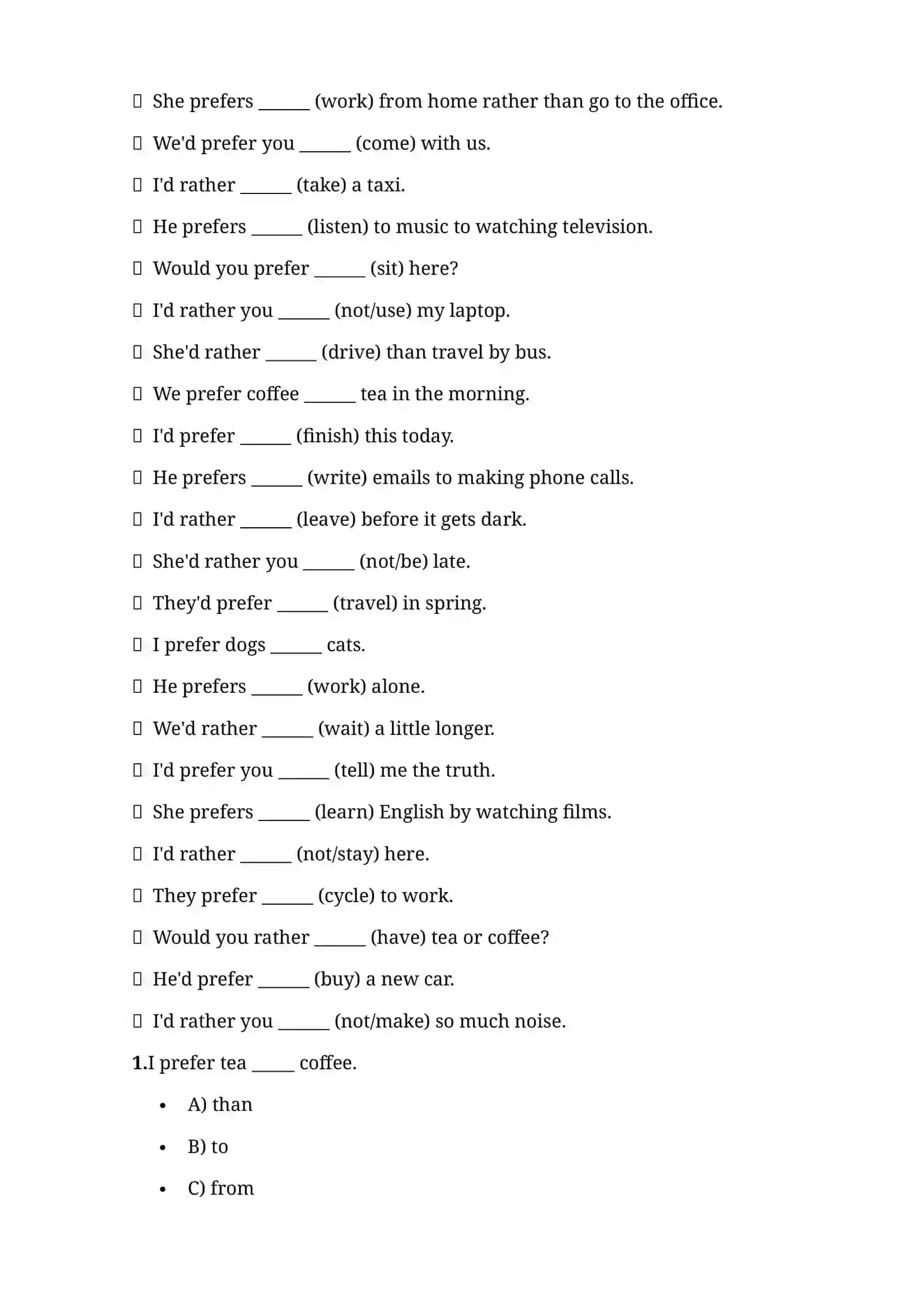 Vocabulary Practice: Verb Patterns 2