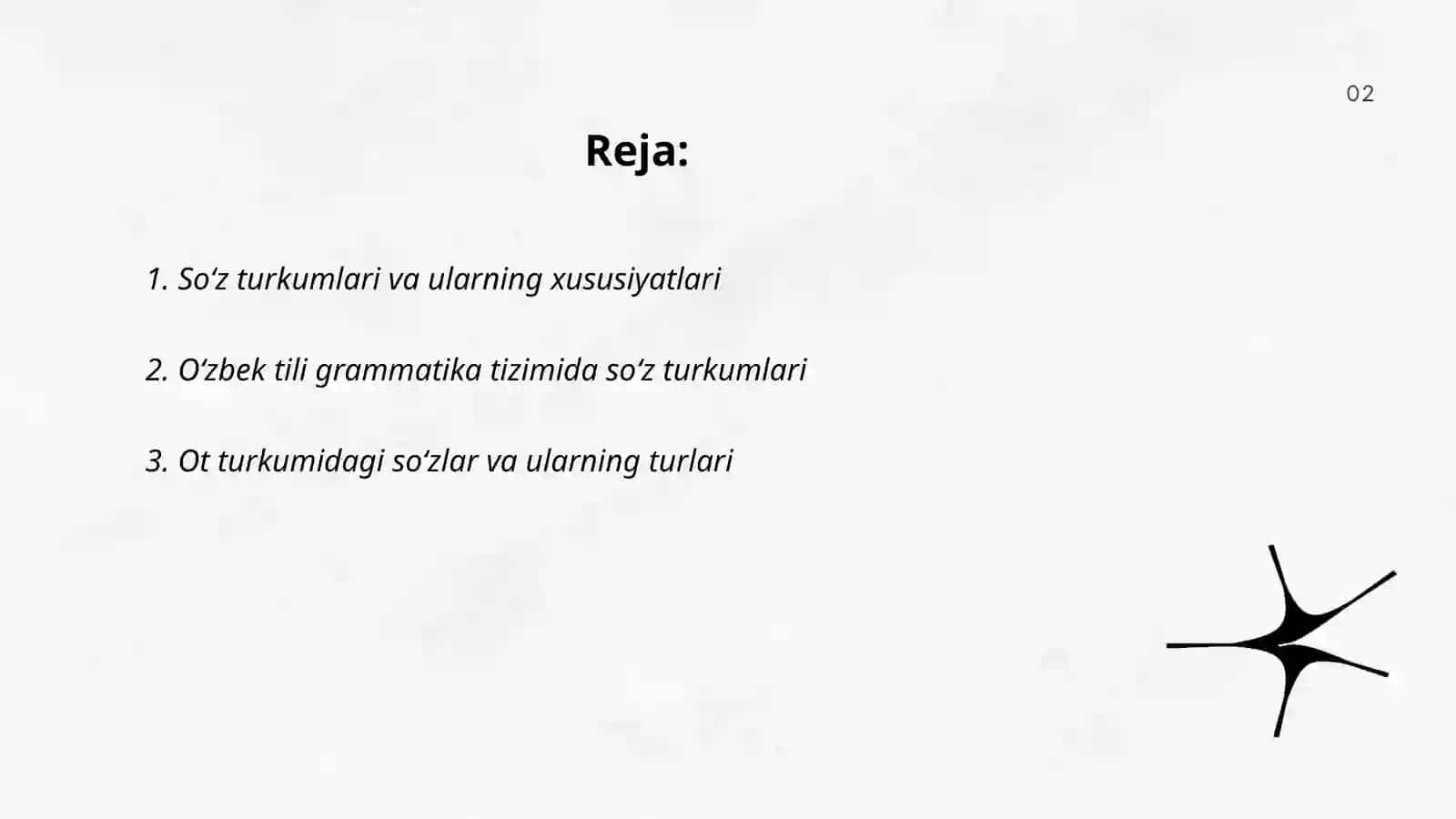 Soʻz turkumlarini oʻrganishga oid adabiyot ruyxatini tuzish 2