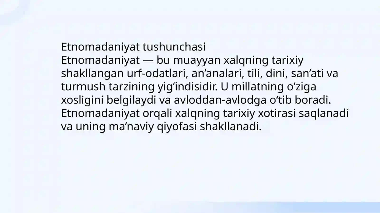 Etnomadaniyat va milliy g‘oya mushtarakligi 2