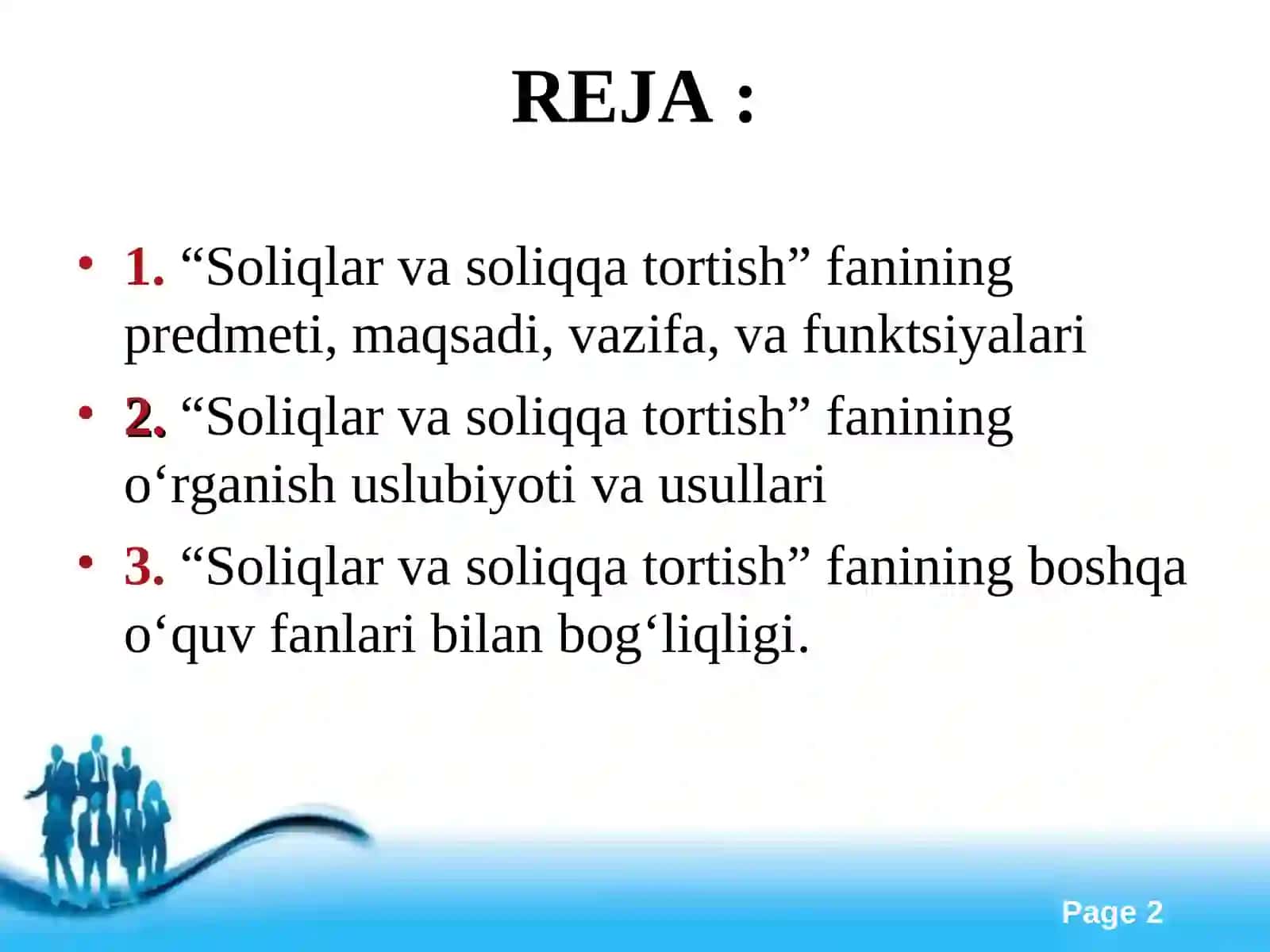 Soliqlar va soliqqa tortish 2