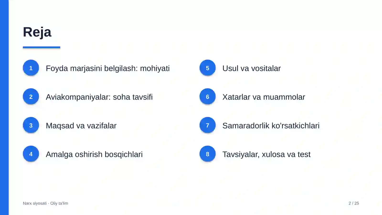 Foyda marjasini belgilash: mohiyati 2