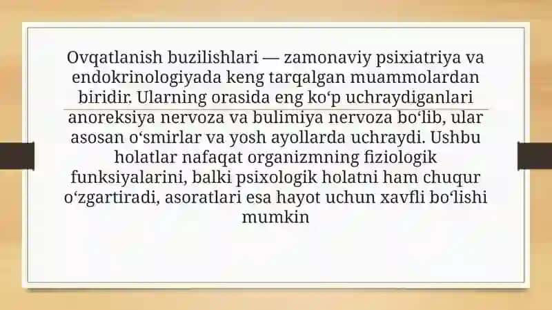 Anoreksiya va Bulimiya 2