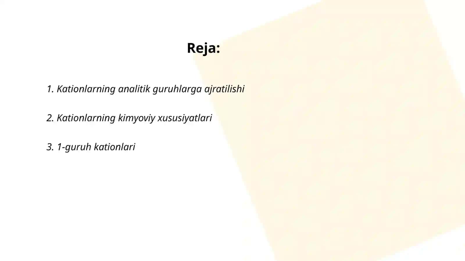 Kationlarning analitik guruhlarga ajratilishi 2