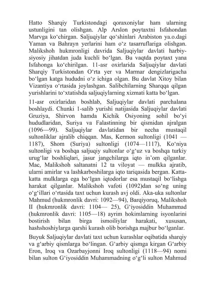 Saljuqiylar davlati 2