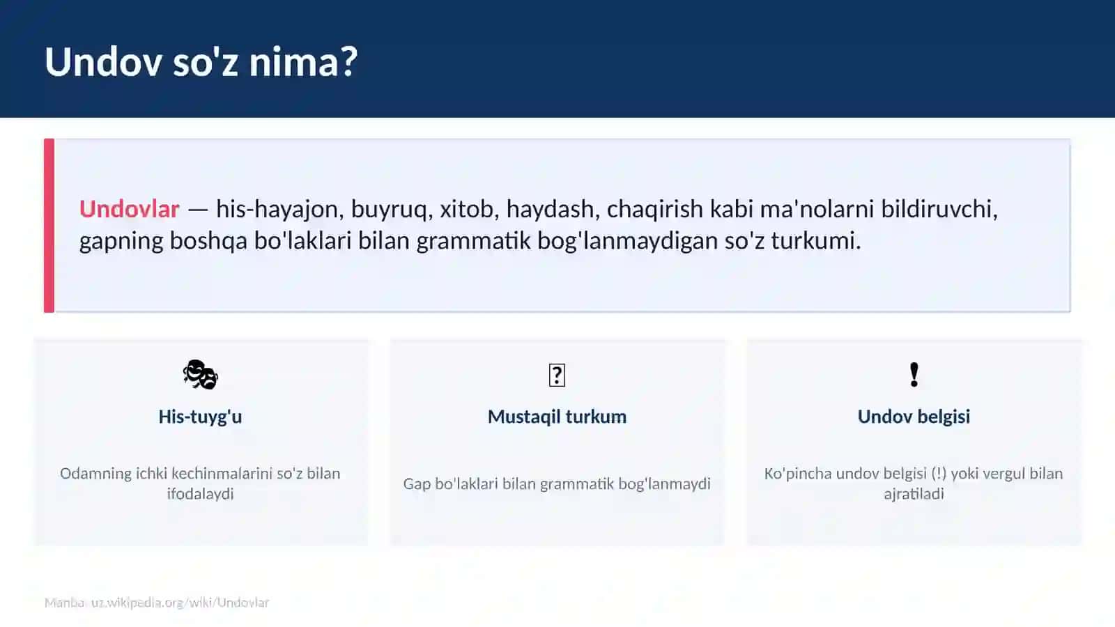 Undov so'zlar 2