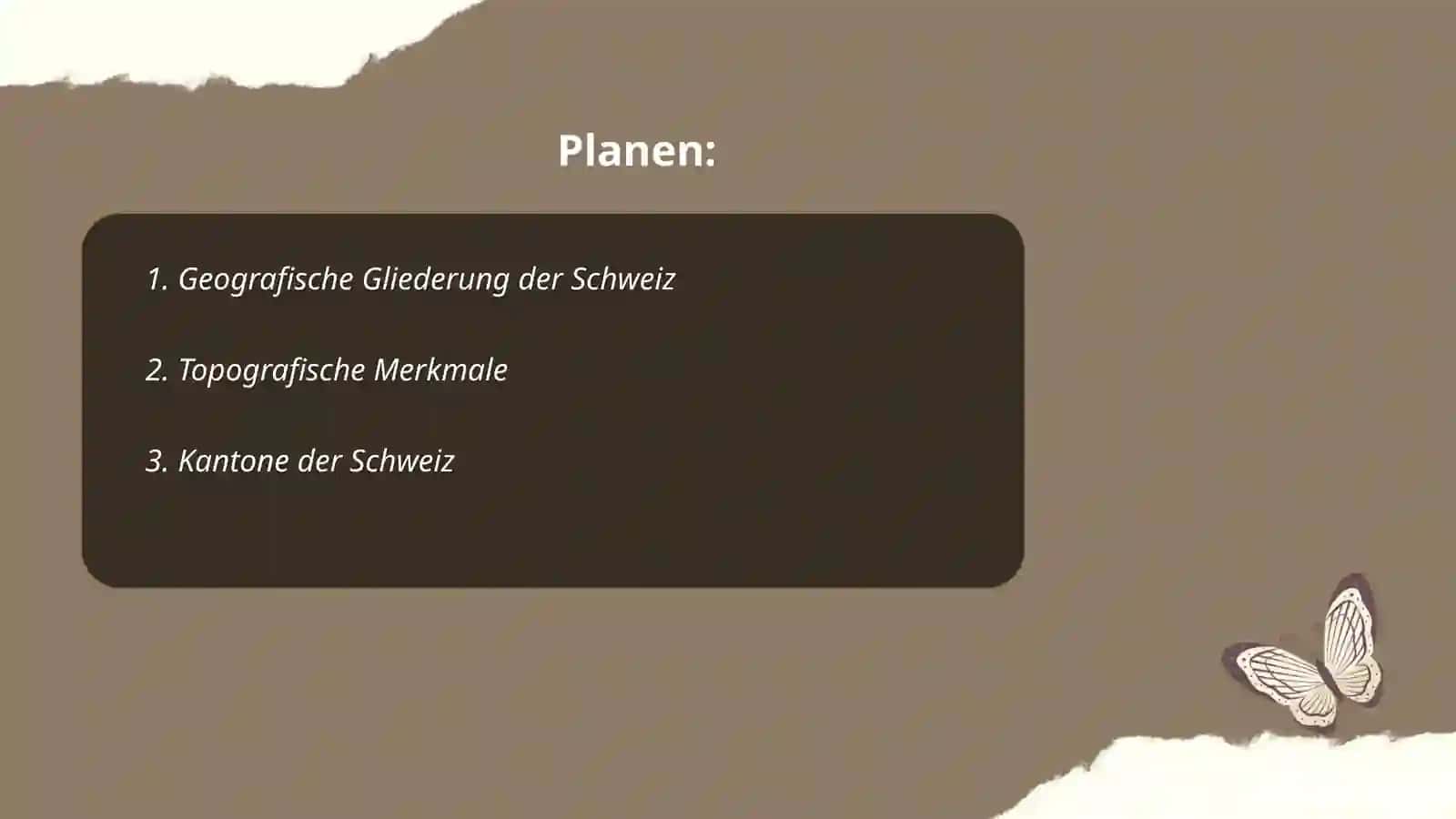 Geografische Gliederung der Schweiz 2