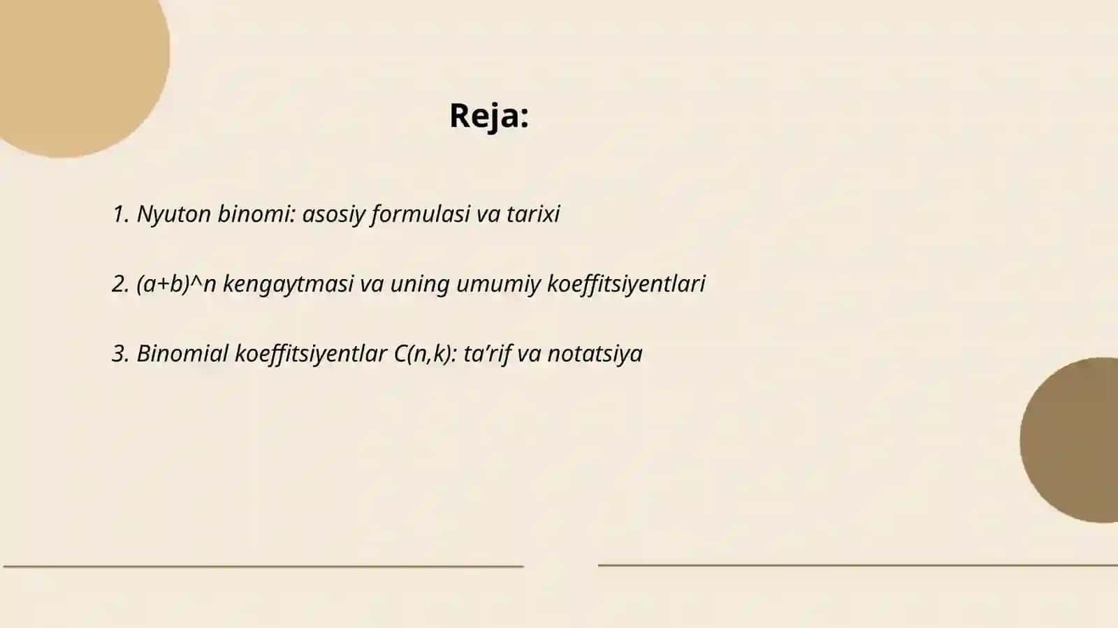 Nyuton binomi haqida umumiy maʼlumot 2