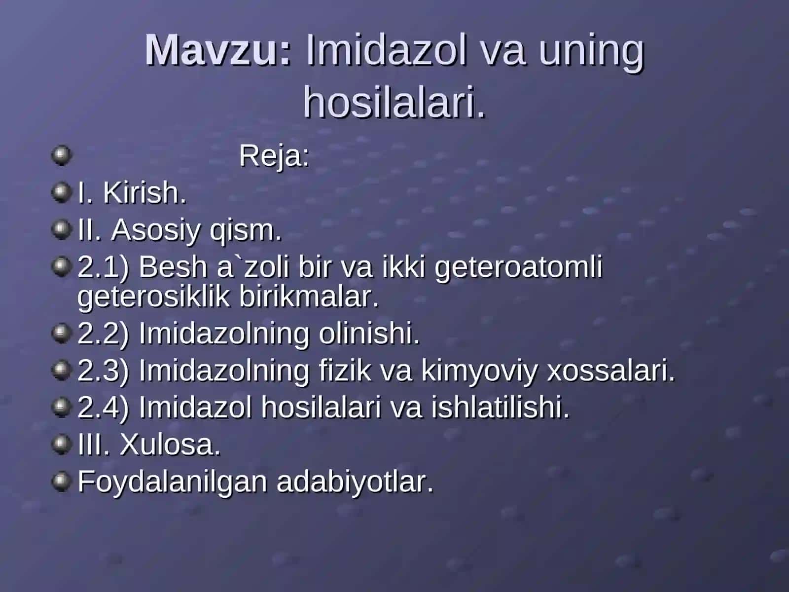 Imidazol va uning hosilalari 2
