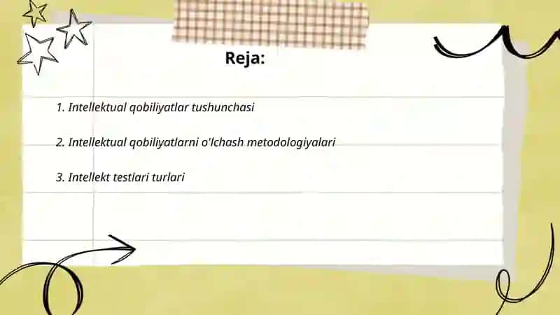 Intellektual qobiliyatlarni baholash metodlari 2
