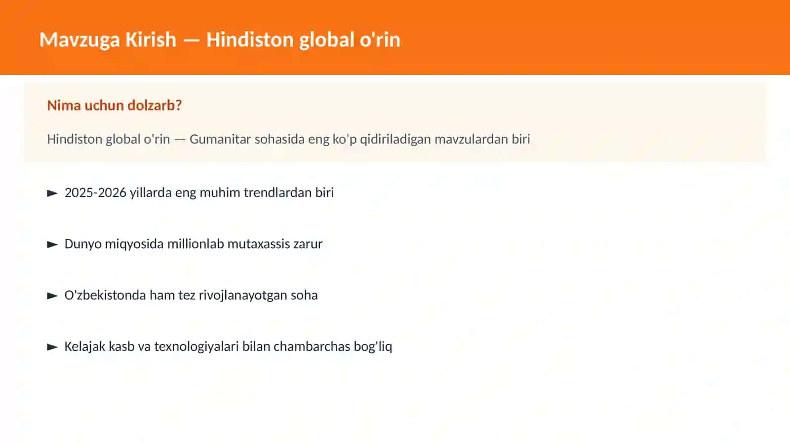 Hindiston global o'rin 2