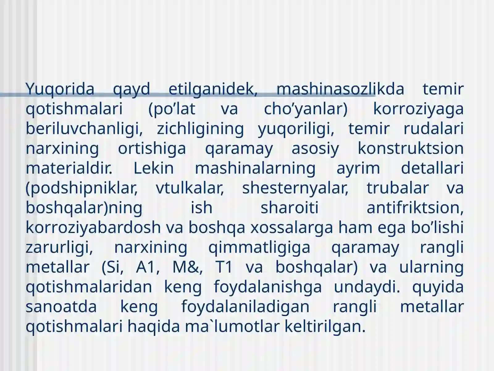 Rangli metall qоtishmalari 2