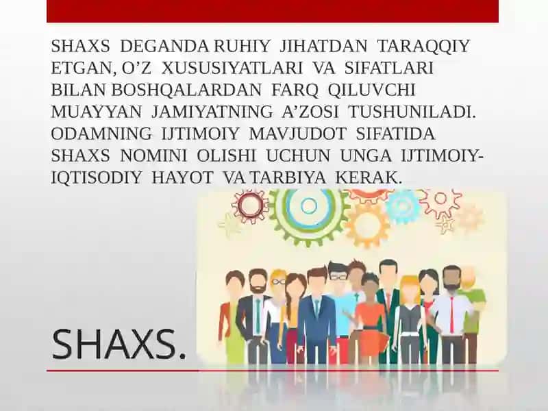 Shaxs rivojlanishi 2