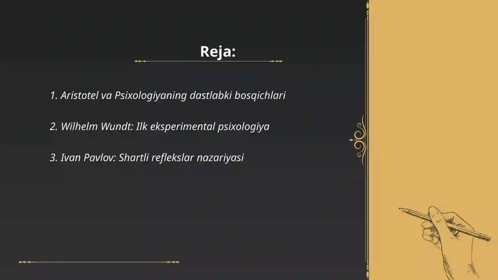 Aristotel va Psixologiyaning dastlabki bosqichlari 2