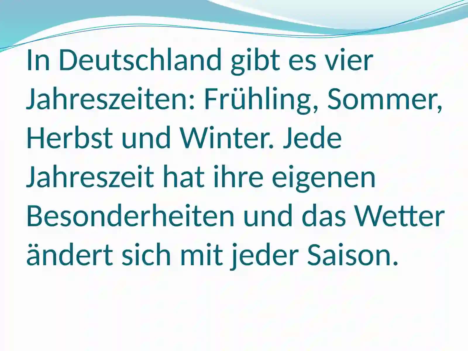 Die Jahreszeiten 2