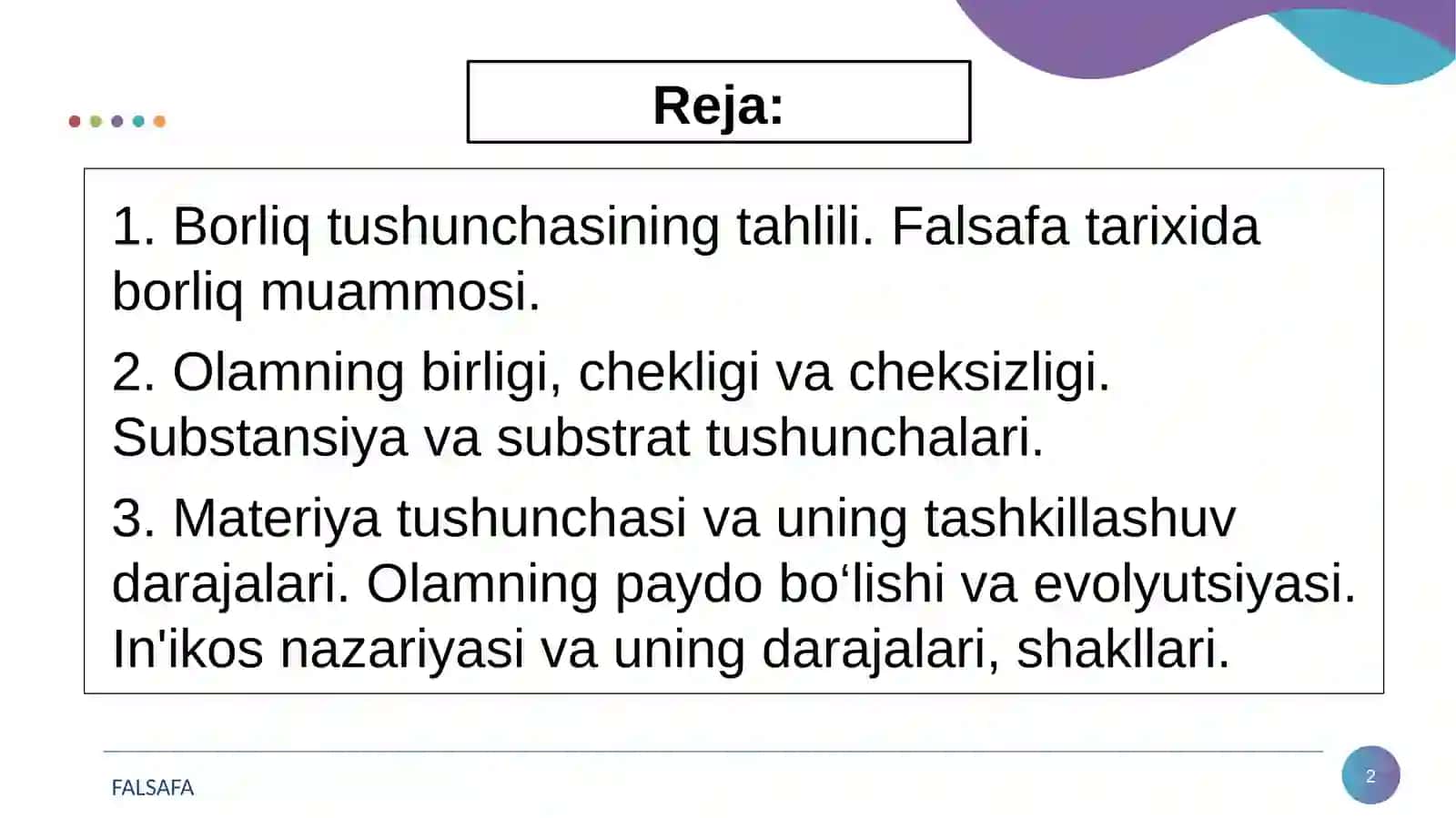 Borliq-falsafa kategoriyasi 2