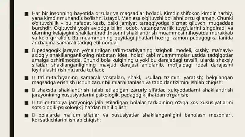 Men yoqtirgan kasb vakillarining faoliyati 2