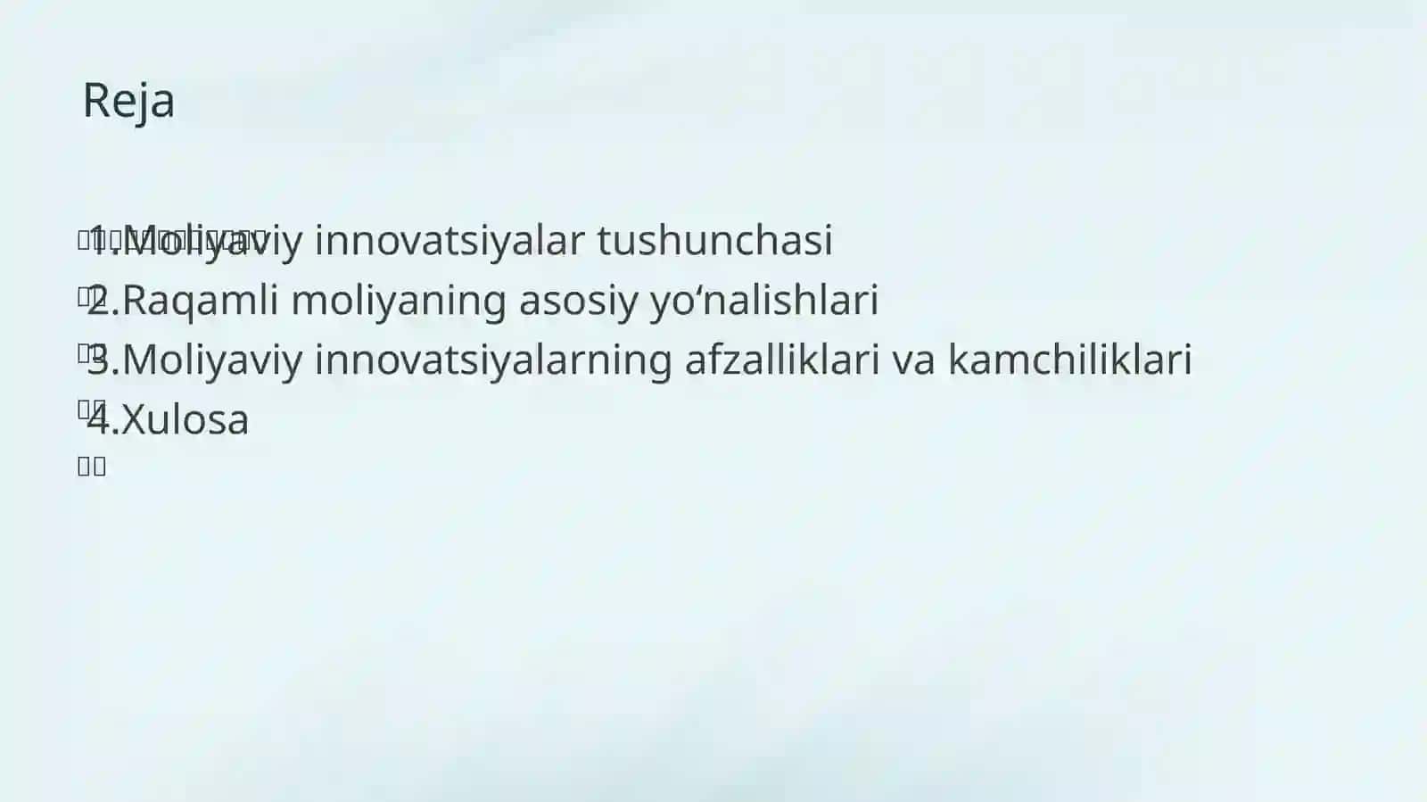 Moliyaviy innovatsiyalar 2